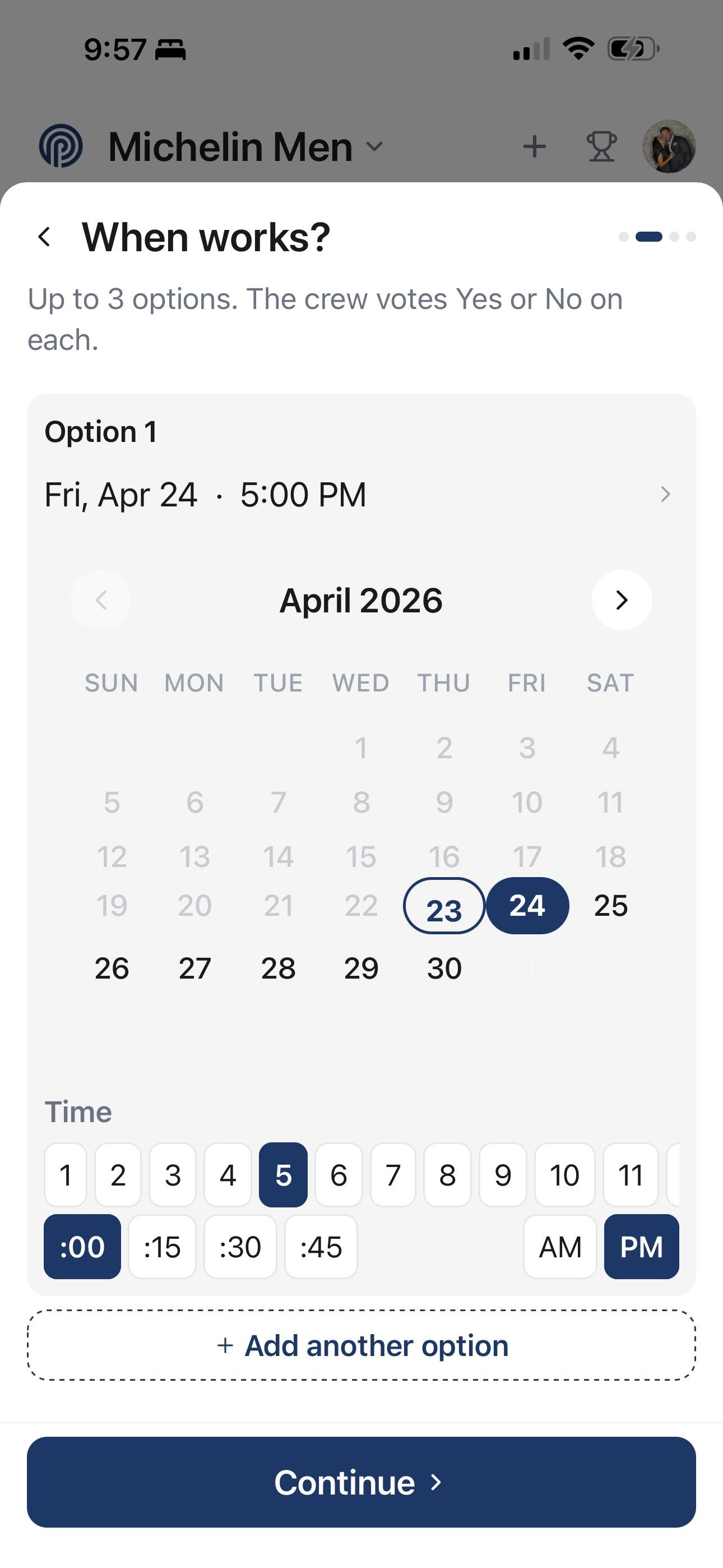 Parea Plan screen